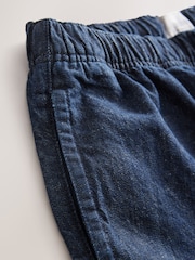Indigo Blue Denim Drawstring Shorts - Image 9 of 11