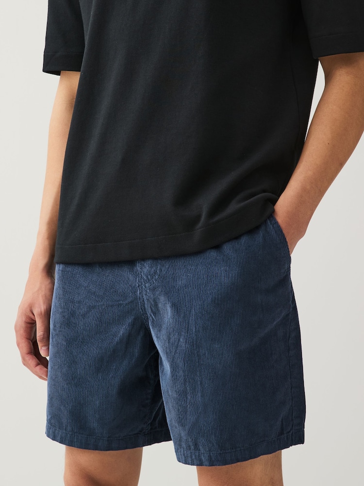 Blue 100% Cotton Corduroy Dock Shorts - Image 1 of 10