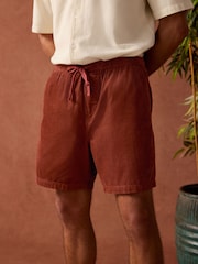 Rust 100% Cotton Corduroy Dock Shorts - Image 1 of 10