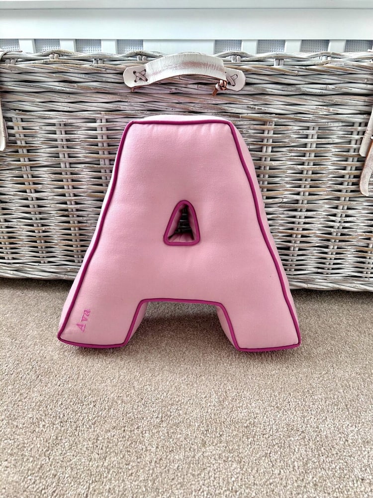 Embroidered Letter Cushion by Jonnys Sister - Image 1 of 2