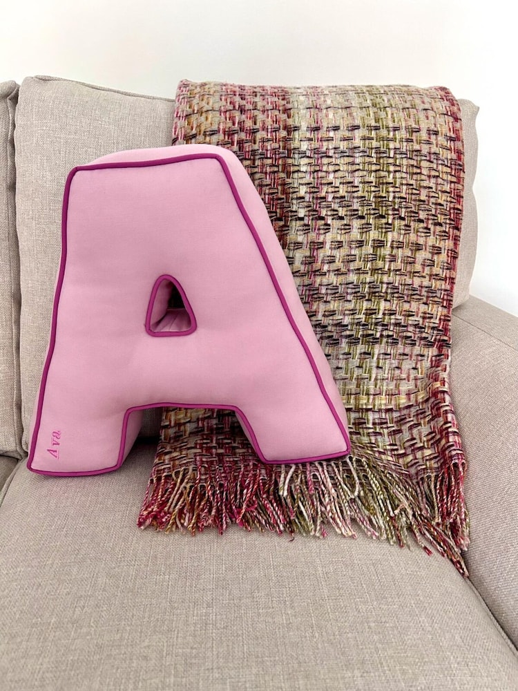 Embroidered Letter Cushion by Jonnys Sister - Image 2 of 2