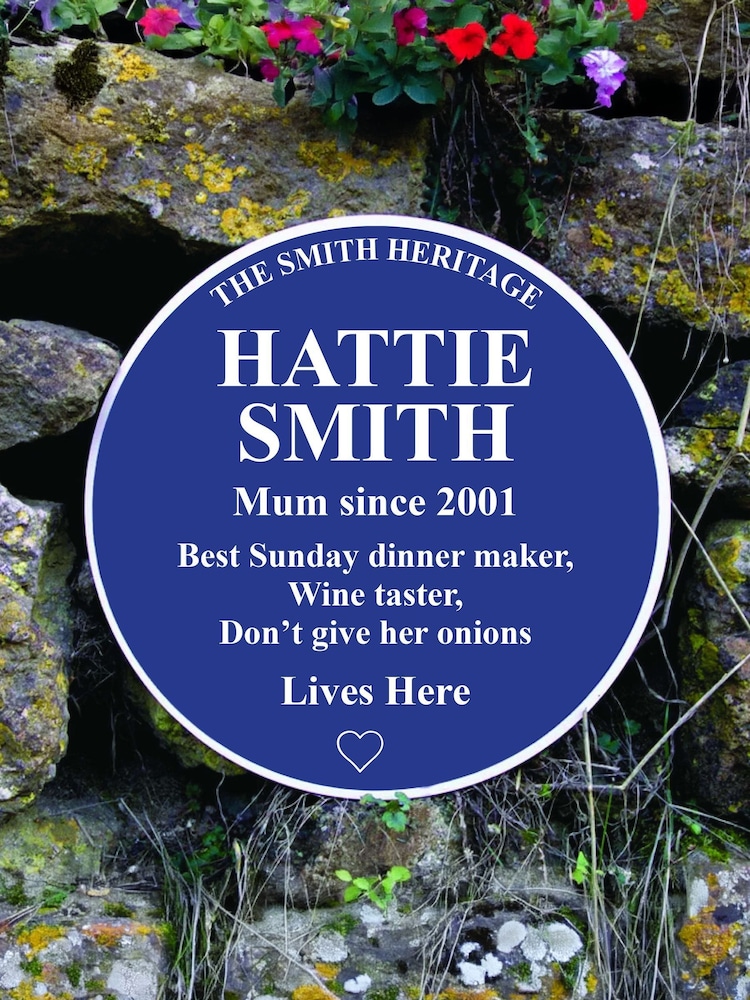 Personalised Blue Heritage Plaque by Jonnys Sister - Image 2 of 4