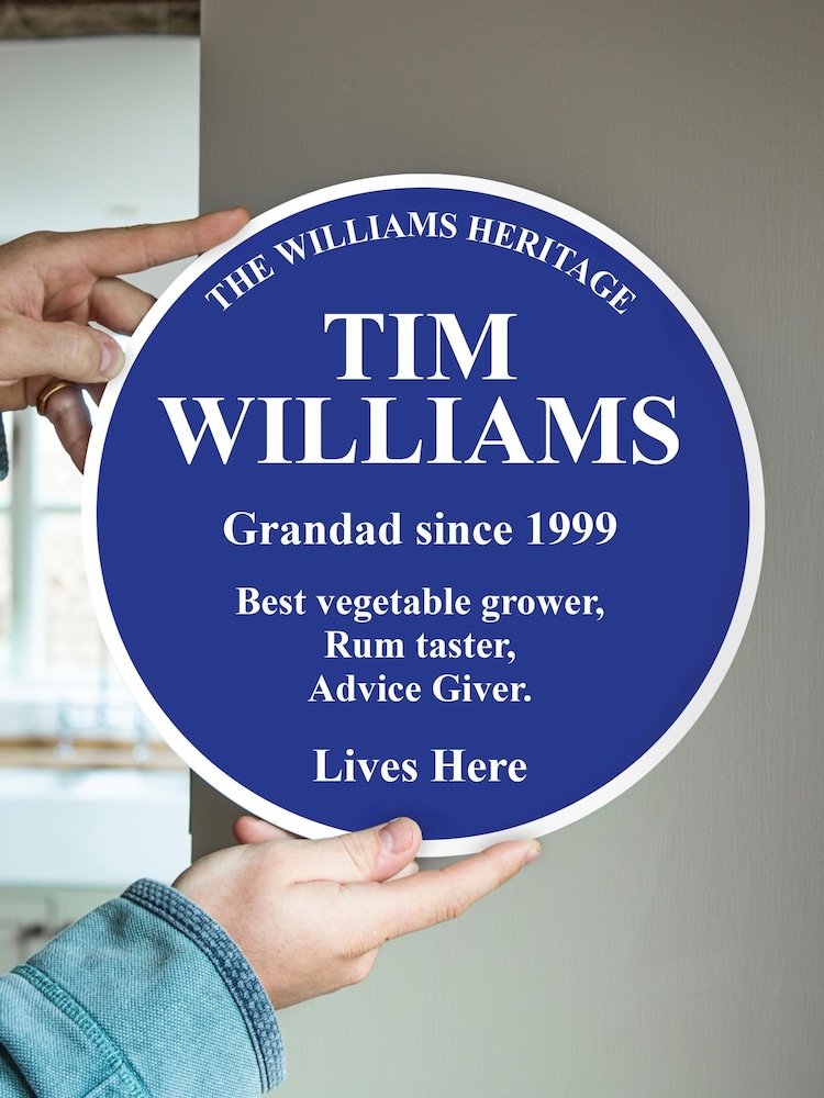 Personalised Blue Heritage Plaque by Jonnys Sister - Image 4 of 4