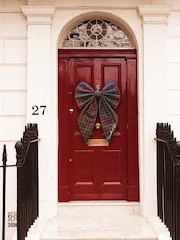 Personalised Tartan Christmas Door Bow by Jonnys Sister - Image 1 of 5