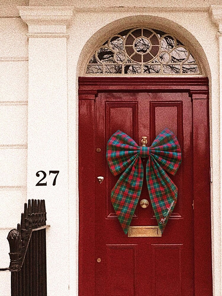 Personalised Tartan Christmas Door Bow by Jonnys Sister - Image 2 of 5
