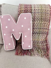 Embroidered Letter Cushion by Jonnys Sister - Image 1 of 2
