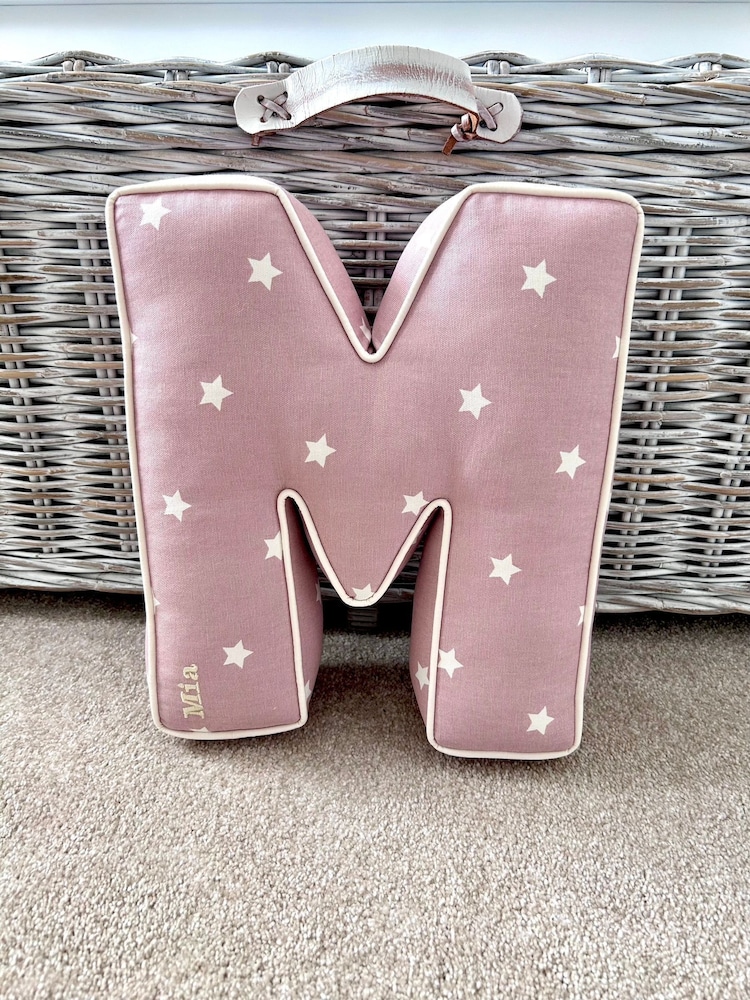 Embroidered Letter Cushion by Jonnys Sister - Image 2 of 2
