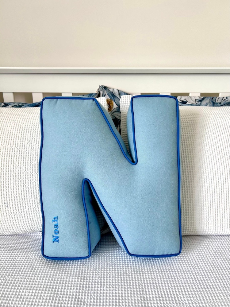 Embroidered Letter Cushion by Jonnys Sister - Image 1 of 4