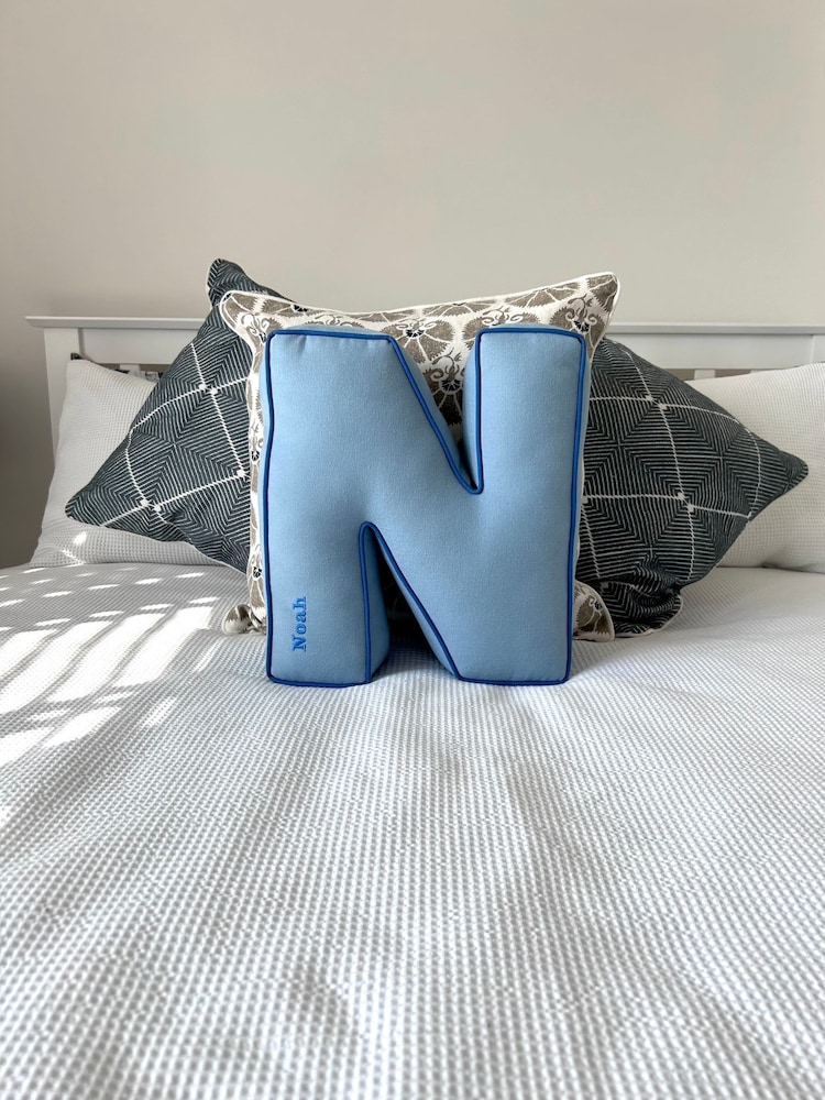 Embroidered Letter Cushion by Jonnys Sister - Image 2 of 4