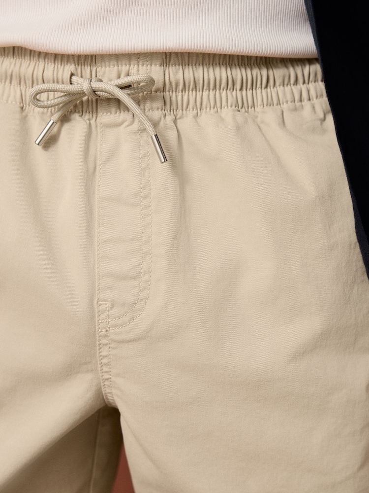 Pastelgeel - Stretch Cotton Elasticated Waist Shorts - Image 5 of 11