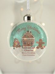Personalised Glass Christmas Bauble by PMC - Image 2 of 2