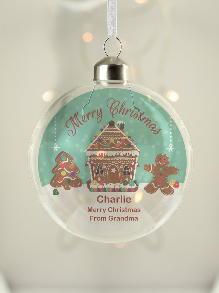 Personalised Glass Christmas Bauble by PMC - Image 2 of 2 Personalised Glass Christmas Bauble by PMC - Image 2 of 2