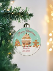 Personalised Glass Christmas Bauble by PMC - Image 3 of 3