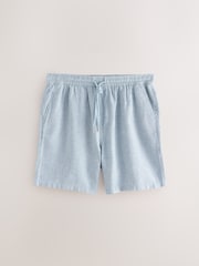 Blue/Neutral Cotton Linen Dock Shorts 2 Pack - Image 2 of 7