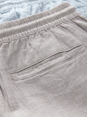 Blue/Neutral Cotton Linen Dock Shorts 2 Pack - Image 7 of 7