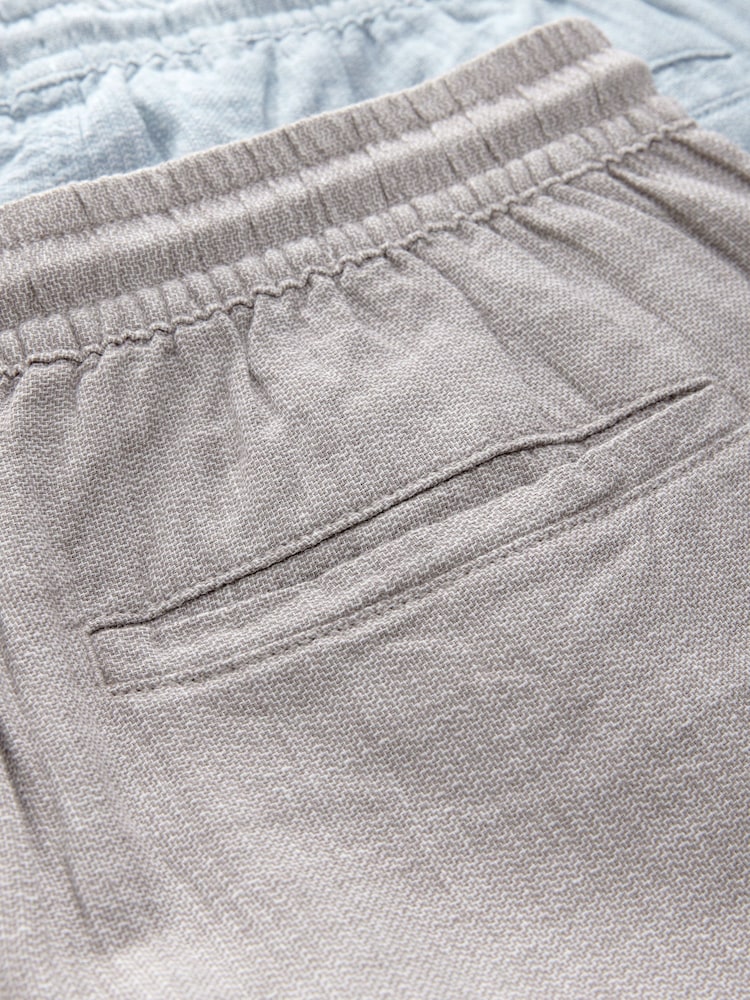 Синий/нейтральный - Cotton Linen Dock Shorts 2 Pack - Изображение 7 из 7 Синий/нейтральный - Cotton Linen Dock Shorts 2 Pack - Изображение 7 из 7