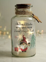 Personalised Festive Led Glass Christmas Jar by PMC - Image 3 of 3