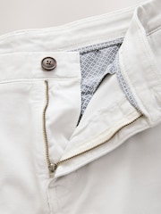 Светло-серый - Faux Suede Belted Chino Shorts - Изображение 7 из 9