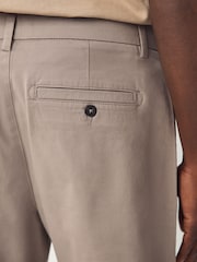 Mushroom Straight Fit Pleated Chino Shorts - Image 5 of 9