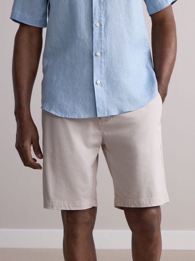 Bone Premium Sateen Chino Shorts - Image 1 of 11 Bone Premium Sateen Chino Shorts - Image 1 of 11