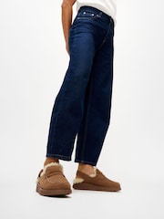 FitFlop Gen-Ff Suede Shearling Loafer Back-Strap Mules - Imagen 1 de 4