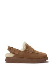 FitFlop Gen-Ff Suede Shearling Loafer Back-Strap Mules - Imagen 2 de 4