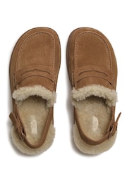 FitFlop Gen-Ff Suede Shearling Loafer Back-Strap Mules - Imagen 3 de 4