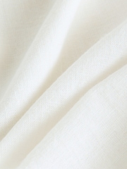 Blanc - Short chino à taille élastique en lin - Image 6 de 8