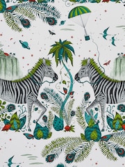 Clarke and Clarke Lost World Green Emma J Shipley Wilderie 10M Wallpaper - Image 1 of 1