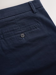 French Navy Straight Fit Pleated Chino Shorts - Image 4 of 4