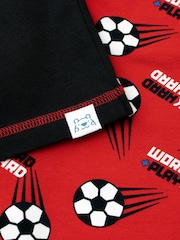 Harry Bear Red Work Hard Football Short Pyjamas - Image 4 of 5