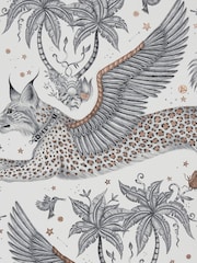 Clarke and Clarke Lynx Nude Emma J Shipley Wilderie 10M Wallpaper - Image 1 of 1