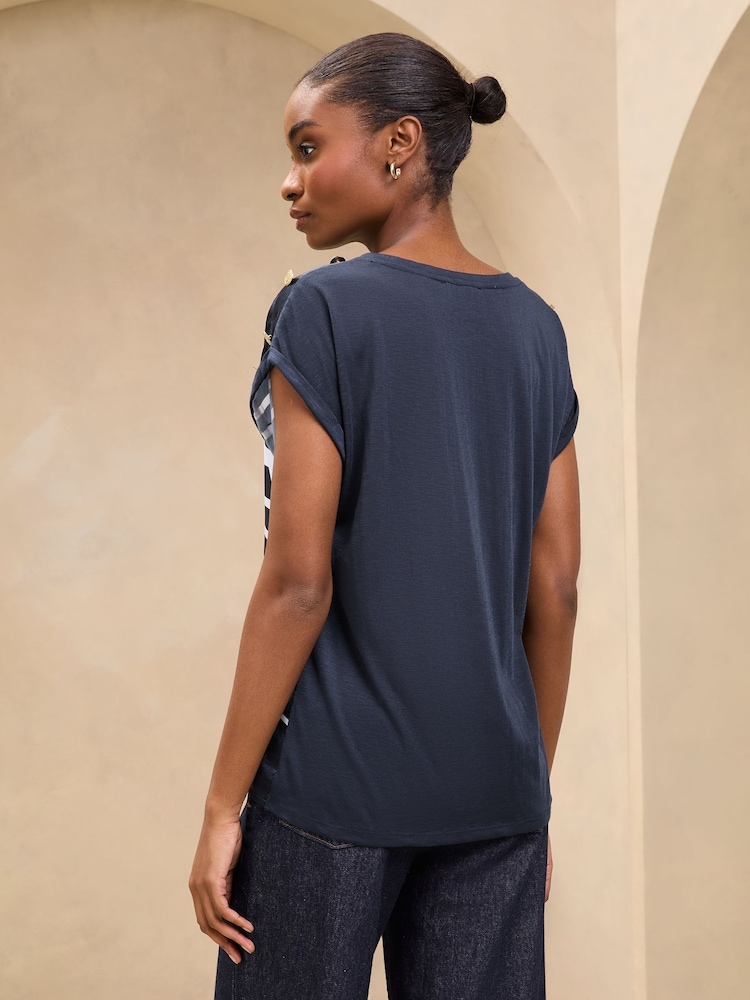Azul marino - Lipsy camiseta de cuello redondo - Imagen 4 de 4