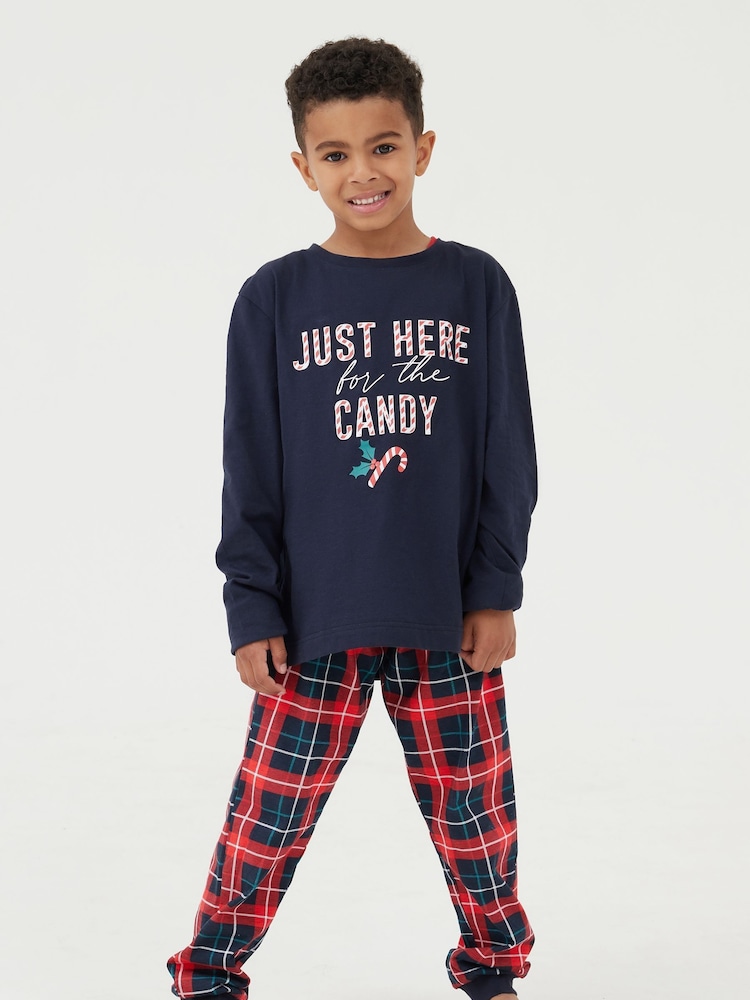 Society 8 Blue Boys Just Here For The Pyjamas - Image 1 of 4