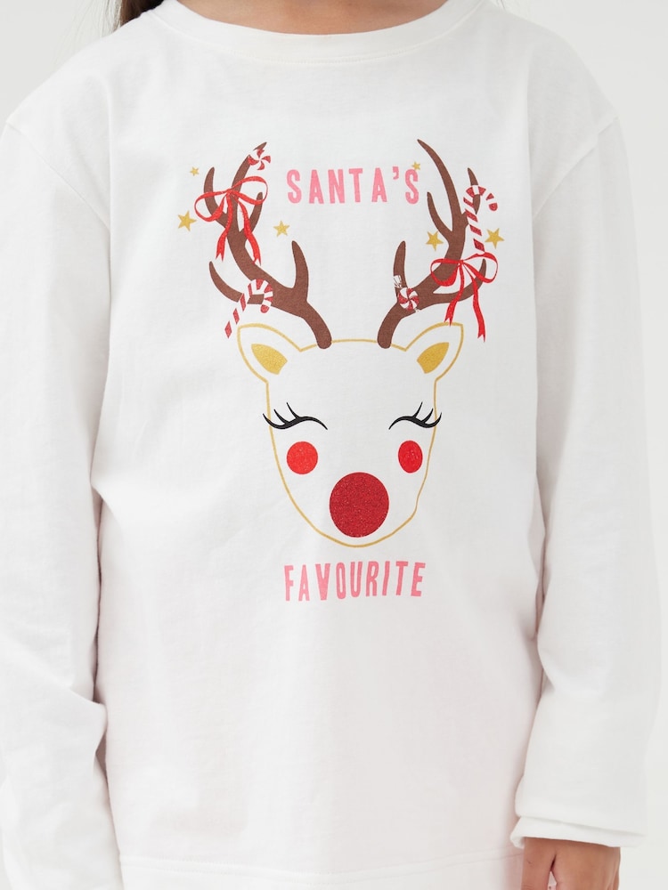 Society 8 Black Girls Deer Family Pyjamas - Image 2 of 4
