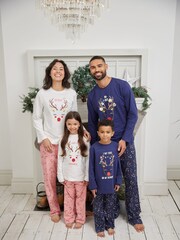Society 8 White & Pink Womens Deer Family Pyjamas - Image 4 of 4