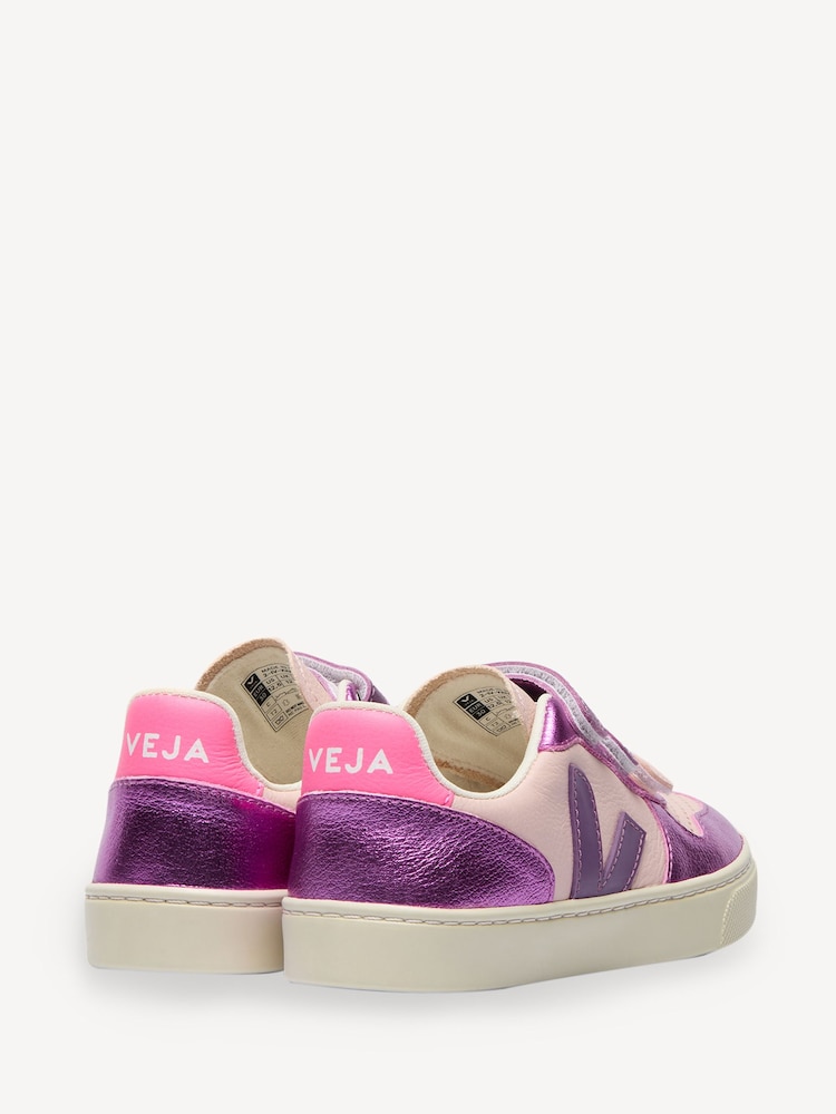 Veja Small Pink V-10 Trainers - Image 3 of 3