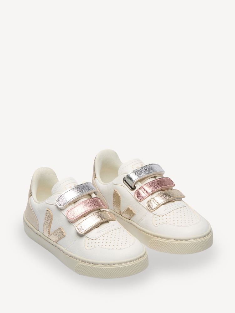 Veja Small V-10 White Trainers - Image 2 of 3