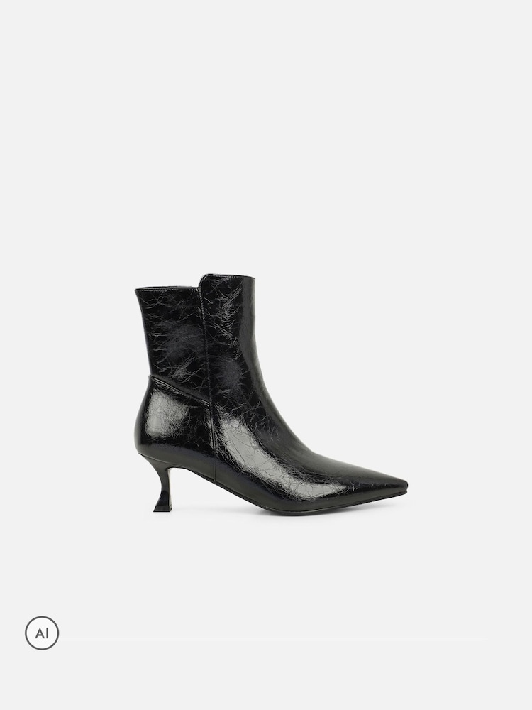 Simmi London Black Kalyra Heeled Ankle Boots - Image 2 of 4 Simmi London Black Kalyra Heeled Ankle Boots - Image 2 of 4