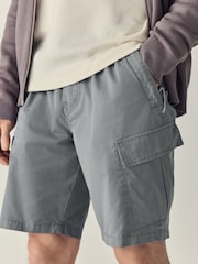 Blue Elasticated Waist Cargo Shorts - Image 1 of 11