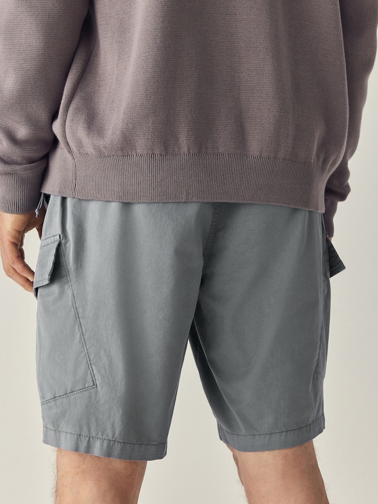 Blue Elasticated Waist Cargo Shorts - Image 3 of 11