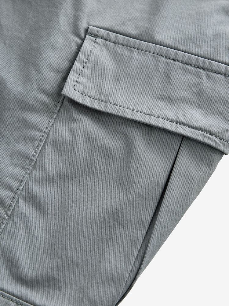 Blue Elasticated Waist Cargo Shorts - Image 9 of 11