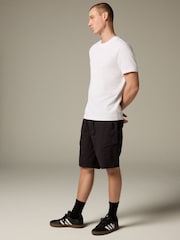 Black Elasticated Waist Cargo Shorts - Image 3 of 9