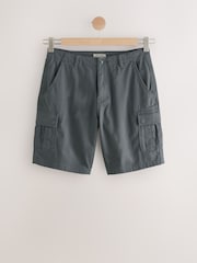 Charcoal Grey Stretch Cargo Shorts - Image 7 of 10
