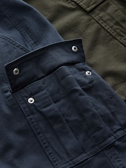 Navy/Khaki Stretch Cargo Shorts - Image 12 of 12