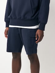 Navy/Khaki Stretch Cargo Shorts - Image 2 of 12