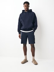 Navy/Khaki Stretch Cargo Shorts - Image 4 of 12