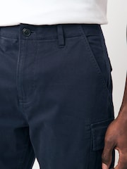 Navy/Khaki Stretch Cargo Shorts - Image 5 of 12