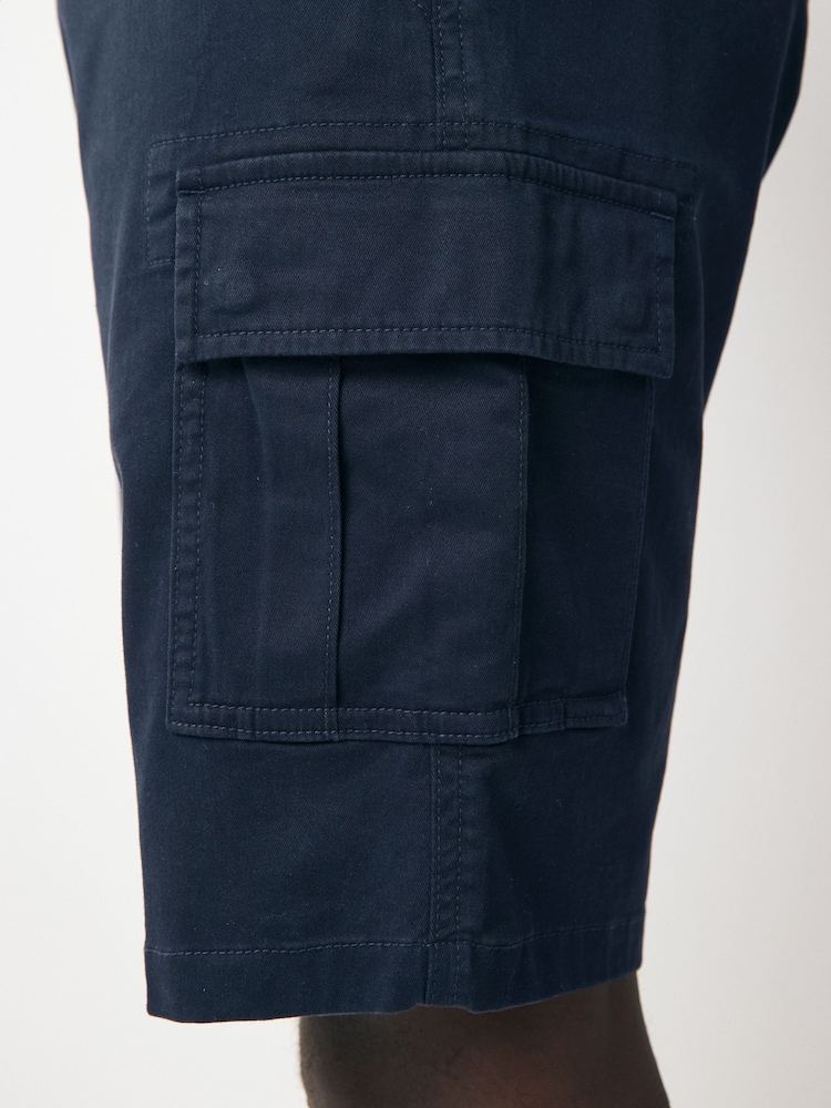 Navy/Khaki Stretch Cargo Shorts - Image 5 of 12