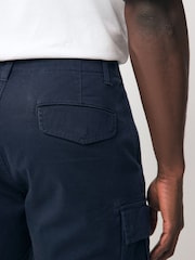 Navy/Khaki Stretch Cargo Shorts - Image 7 of 12